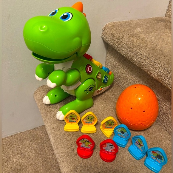 VTech Mix & Match-a-Saurus Dinosaur Toddler Learning Toy Tested & Working EUC - Picture 1 of 4